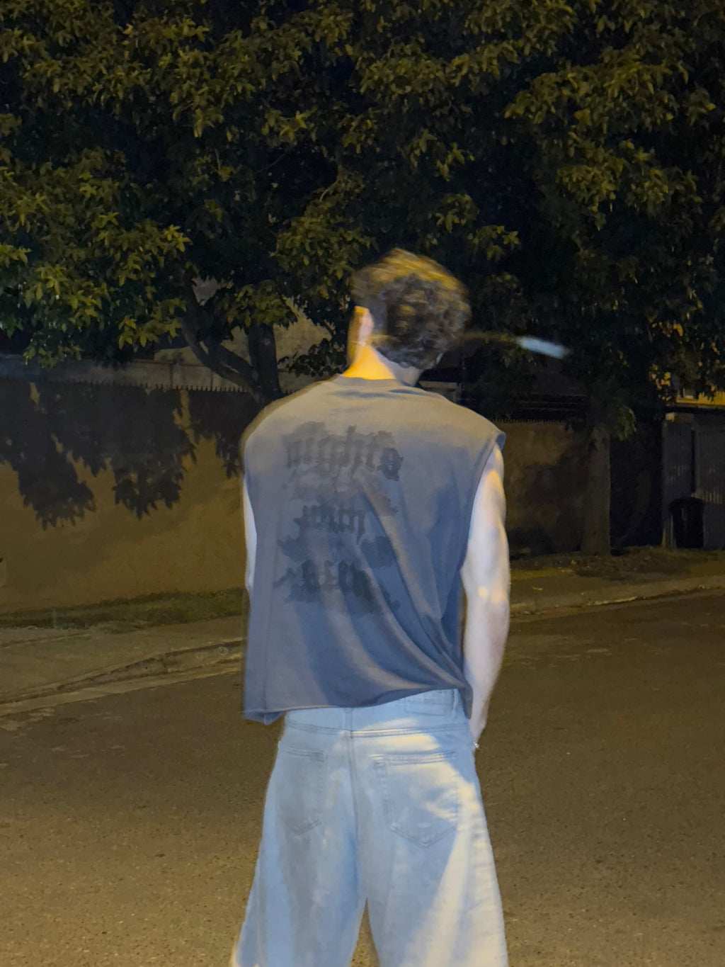 "NIGHTS WITH SUN" SLEEVELESS TEE